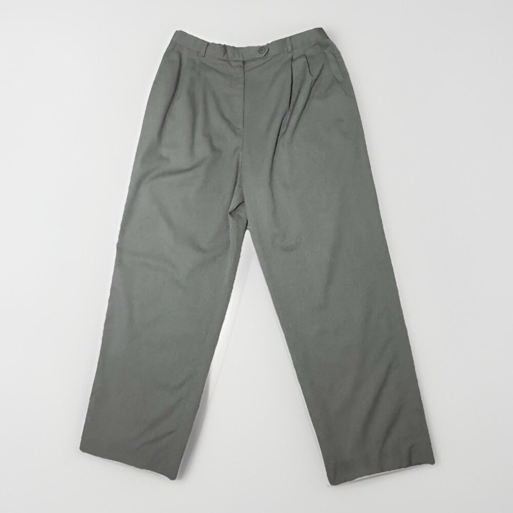 Nordstrom Pants Women’s Size 14 Brown Tan Wool Blend Lined Slacks Pleated